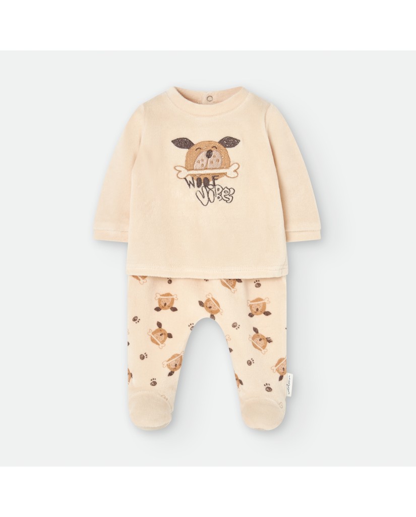 6002 PIJAMA 2 PIEZAS BEBE WOOF VIBES
