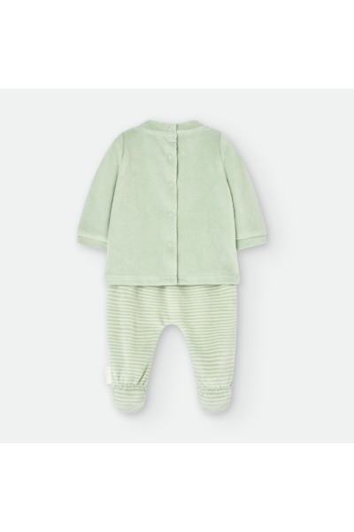 6005 PIJAMA 2 PIEZAS BEBE PINGÜINO VERDE