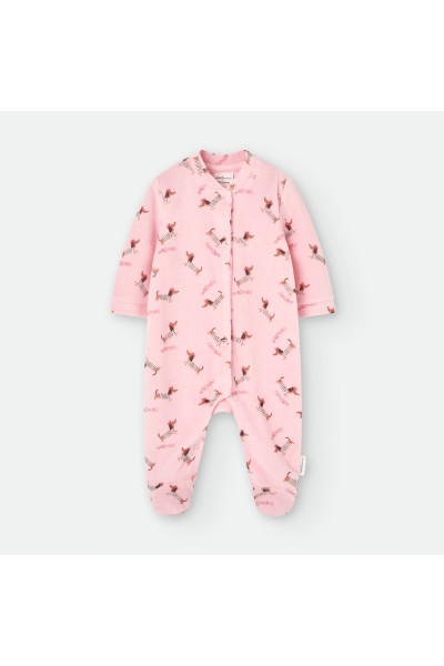 6114 PELELE BEBE ROSA PERRITOS BONJOUR