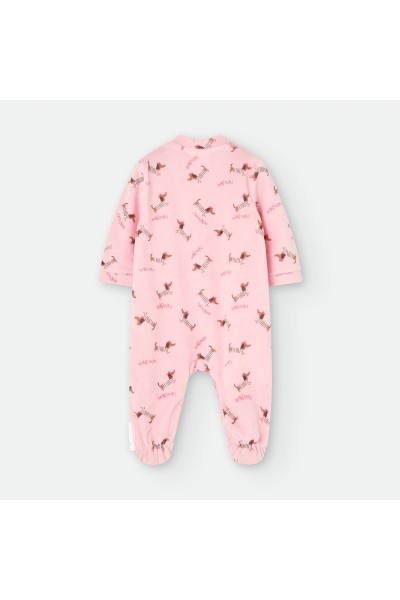 6114 PELELE BEBE ROSA PERRITOS BONJOUR