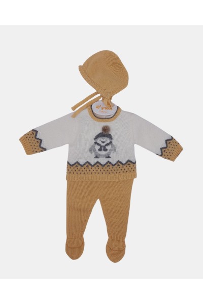 29503 CONJUNTO BEBÉ POLAINA PINGÜINO