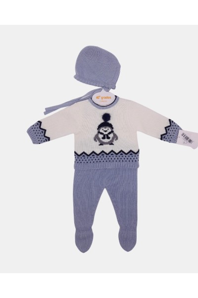 29503 CONJUNTO BEBÉ POLAINA PINGÜINO