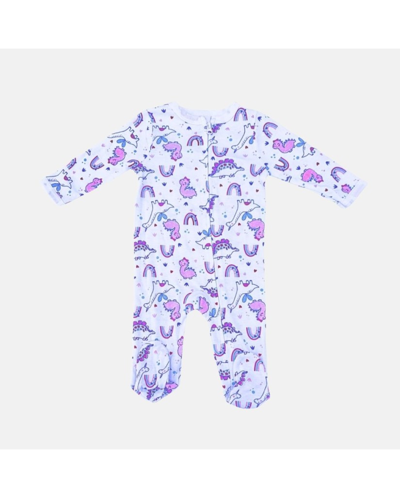 HS2303357 Pelele bebé manga larga unicornios rosa