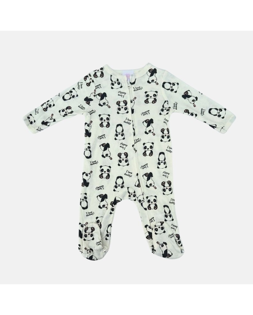 HS2303358 Pelele bebé manga larga panda