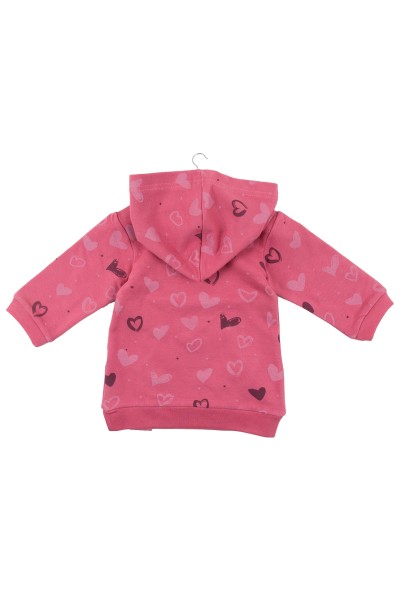 231043 VESTIDO SUDADERA FUCSIA CORAZONES Babybol