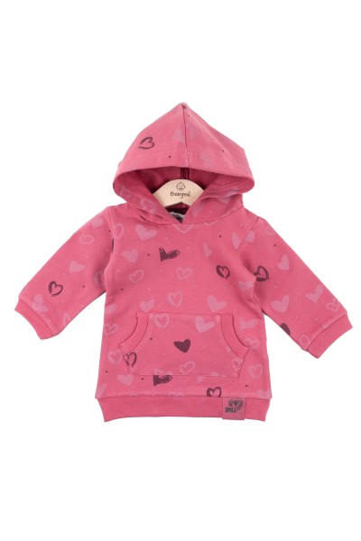 231043 VESTIDO SUDADERA FUCSIA CORAZONES Babybol