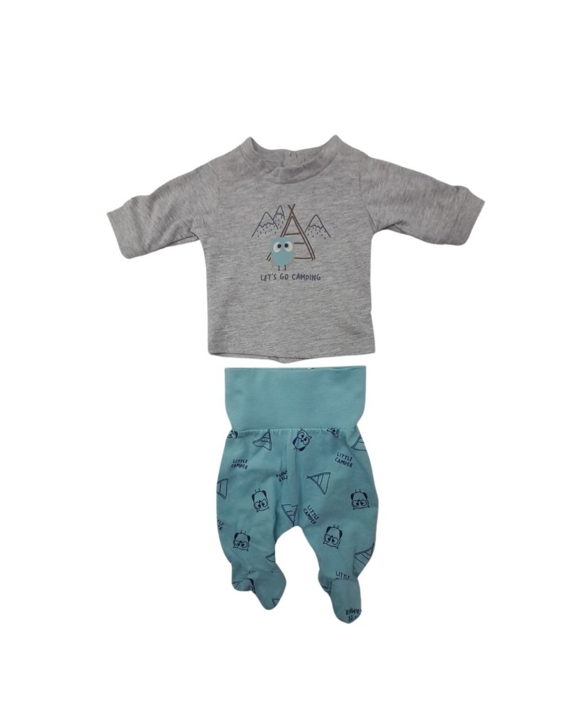 4013 Pijama dos piezas bebé 'let's go camping'