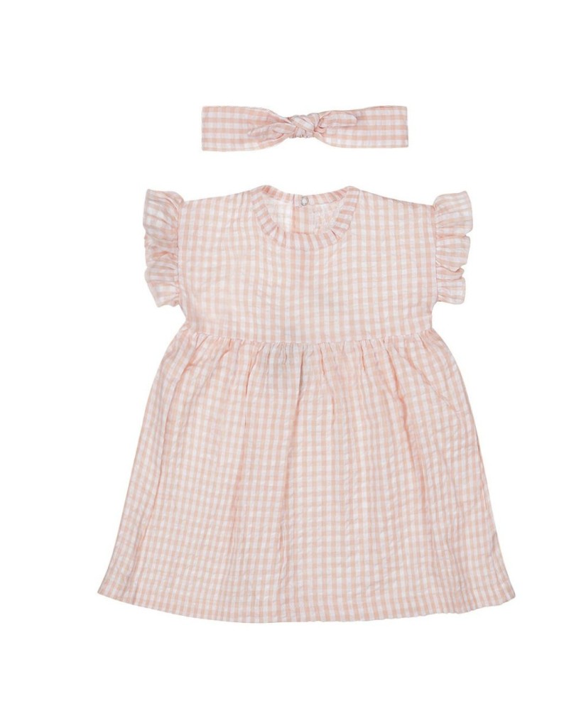 P54315-35 Vestido niña + diadema vichy rosa 40 Grados