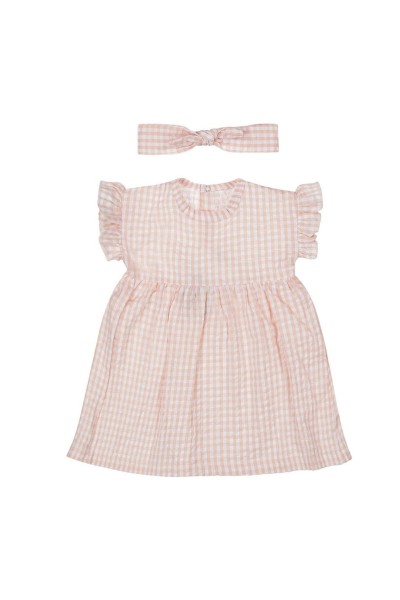 P54315-35 Vestido niña + diadema vichy rosa 40 Grados