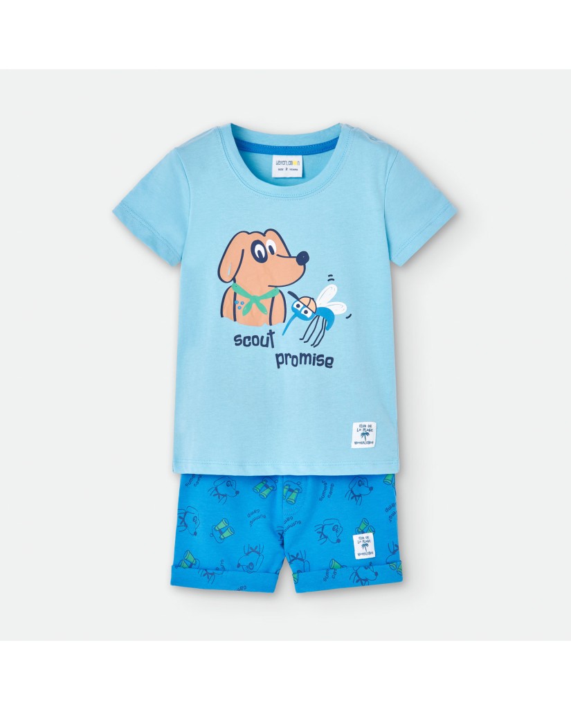 263-14 Conjunto niño infantil azul 'Scout Promise'