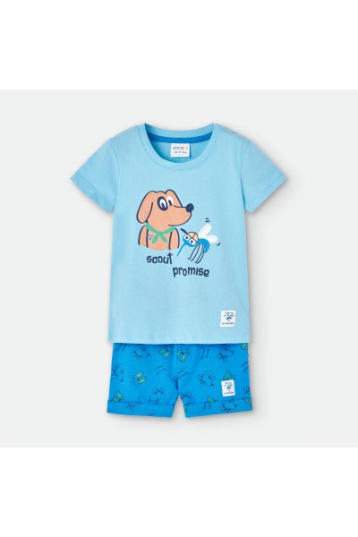 263-14 Conjunto niño infantil azul 'Scout Promise'