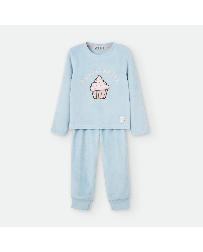 4454-23 Pijama infantil invierno azul celeste