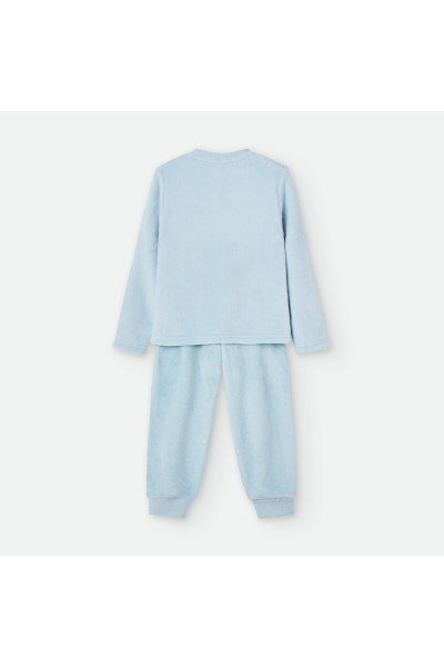 4454-23 Pijama infantil invierno azul celeste