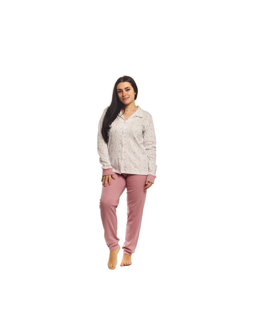83835 PIJAMA SEÑORA CLASICO CAMISERO