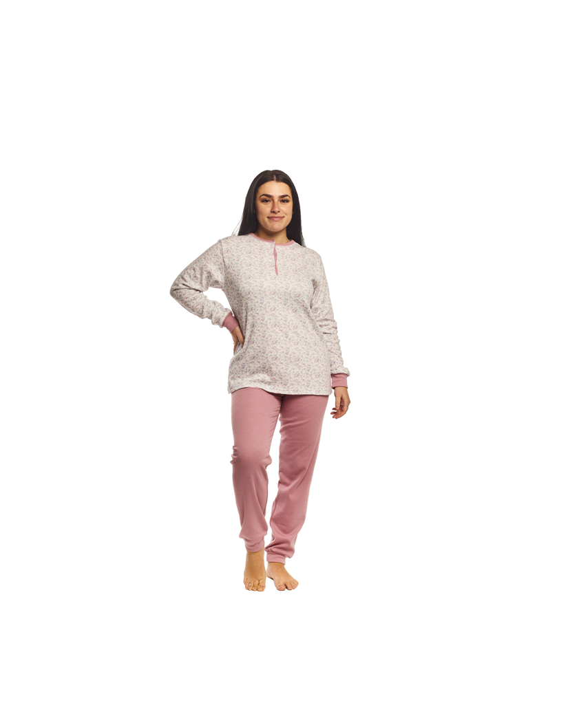83829 PIJAMA MUJER TAPE FLORES MAQUILLAJE