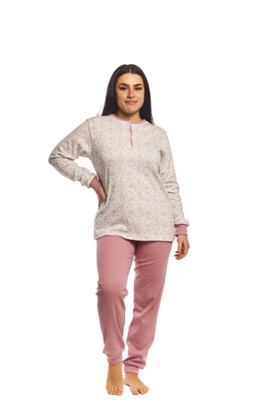 83829 PIJAMA MUJER TAPE FLORES MAQUILLAJE