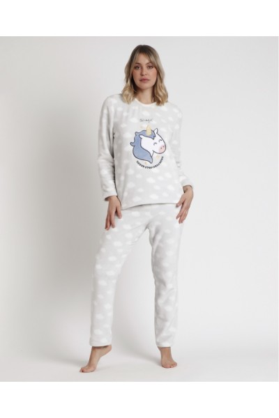 62736-0 Pijama mujer invierno coralina Unicornio Admas Mr