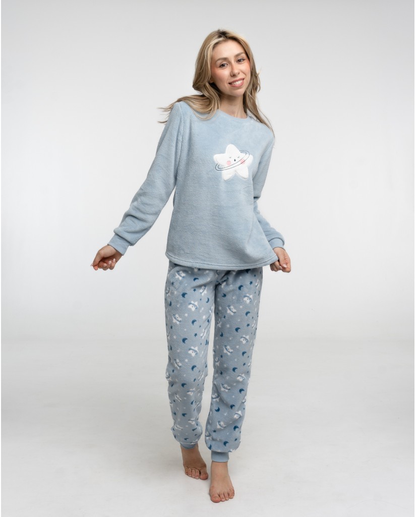 D641-24 Pijama mujer coralina Estrella-40 Grados