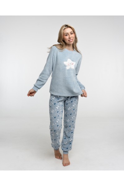 D641-24 Pijama mujer coralina Estrella-40 Grados