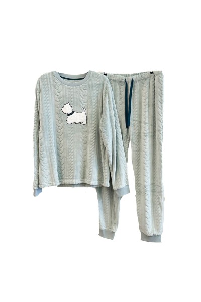 637-23 Pijama mujer coralina perrito