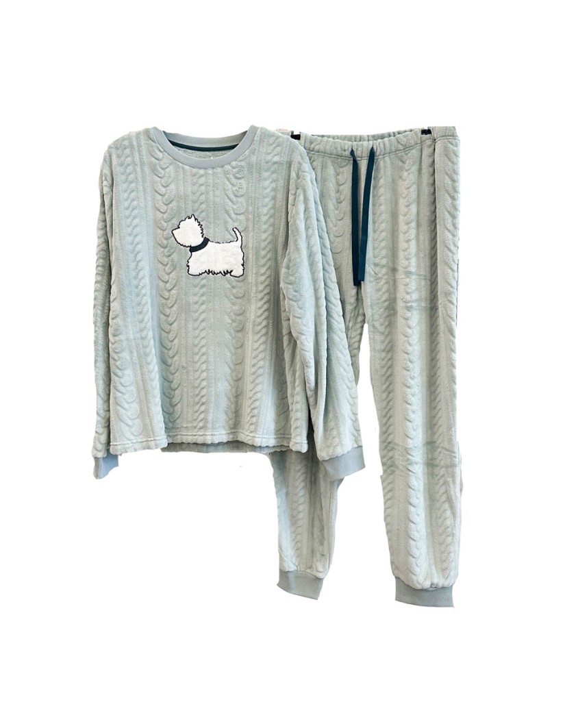 637-23 Pijama mujer coralina perrito