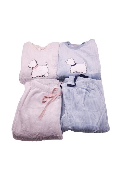 637-23 Pijama mujer coralina perrito