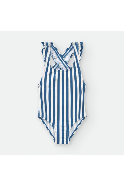 9010-01YLM BAÑADOR NIÑA RAYAS MARINERAS