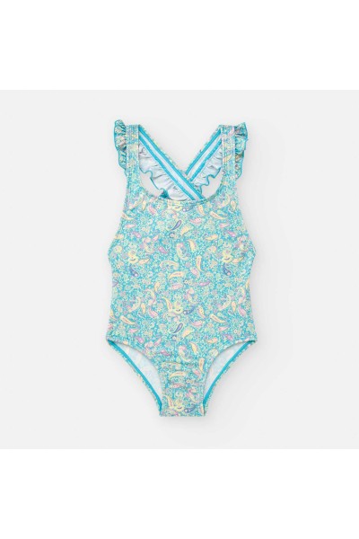 9010-04YLM BAÑADOR NIÑA TURQUESA