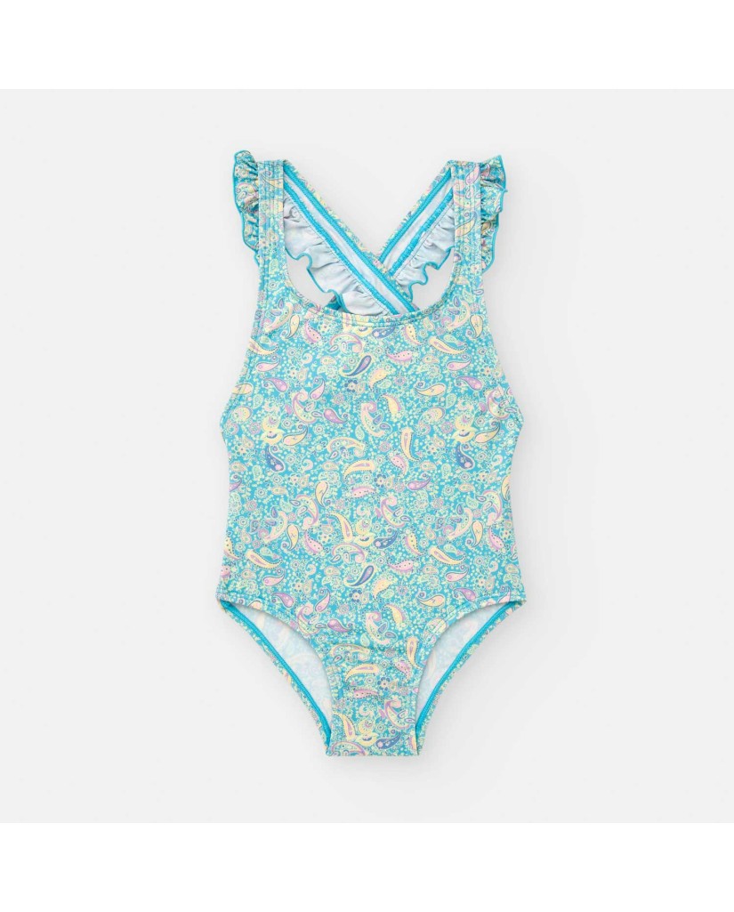 9010-04YLM BAÑADOR NIÑA TURQUESA