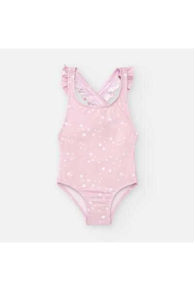 9010-07YLM BAÑADOR NIÑA ESTRELLAS ROSA