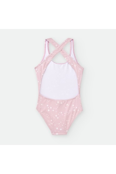 9020-07YLM BAÑADOR NIÑA ROSA ESTRELLAS