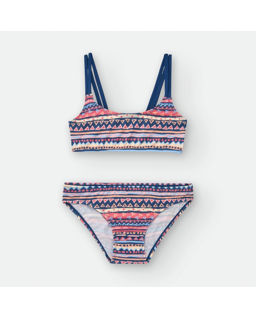 9030-08YLM TOP BIKINI NIÑA AZTECA