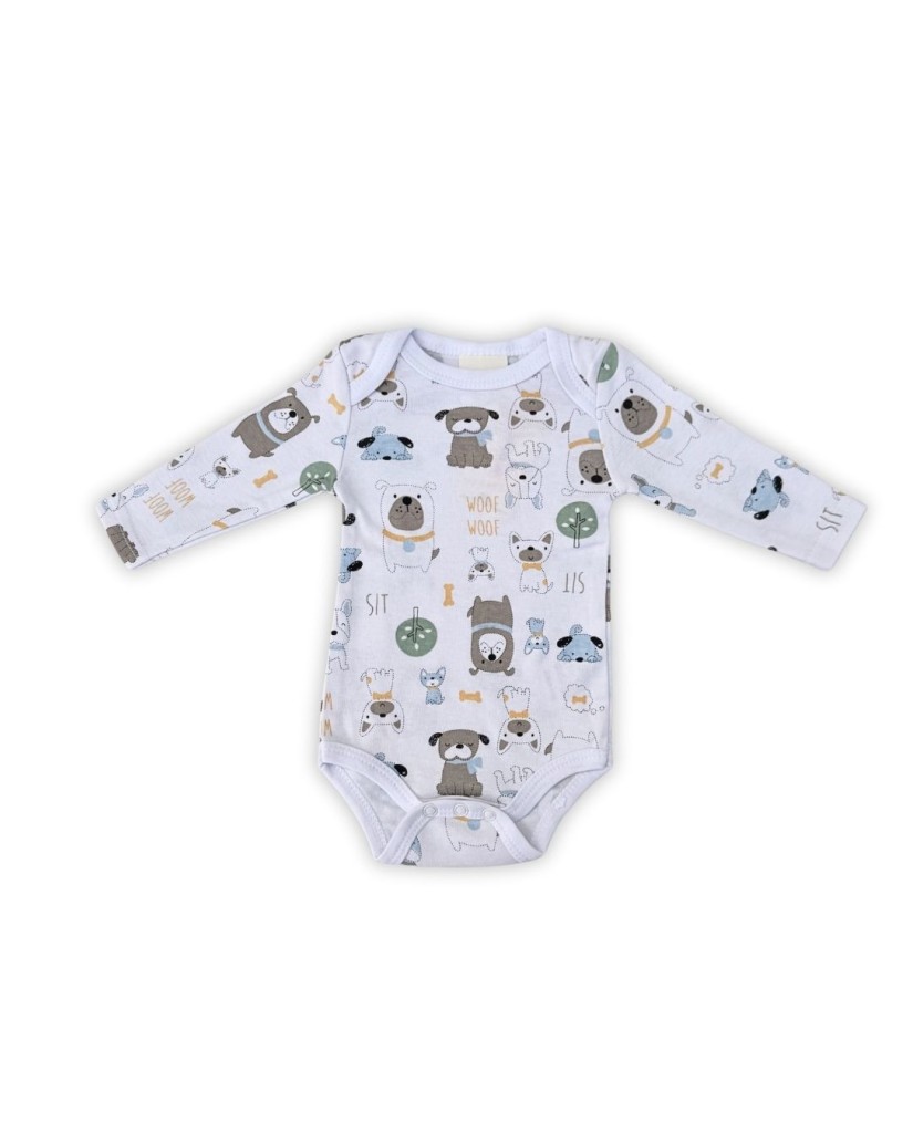 DXB-L-503 Body bebé manga larga perritos