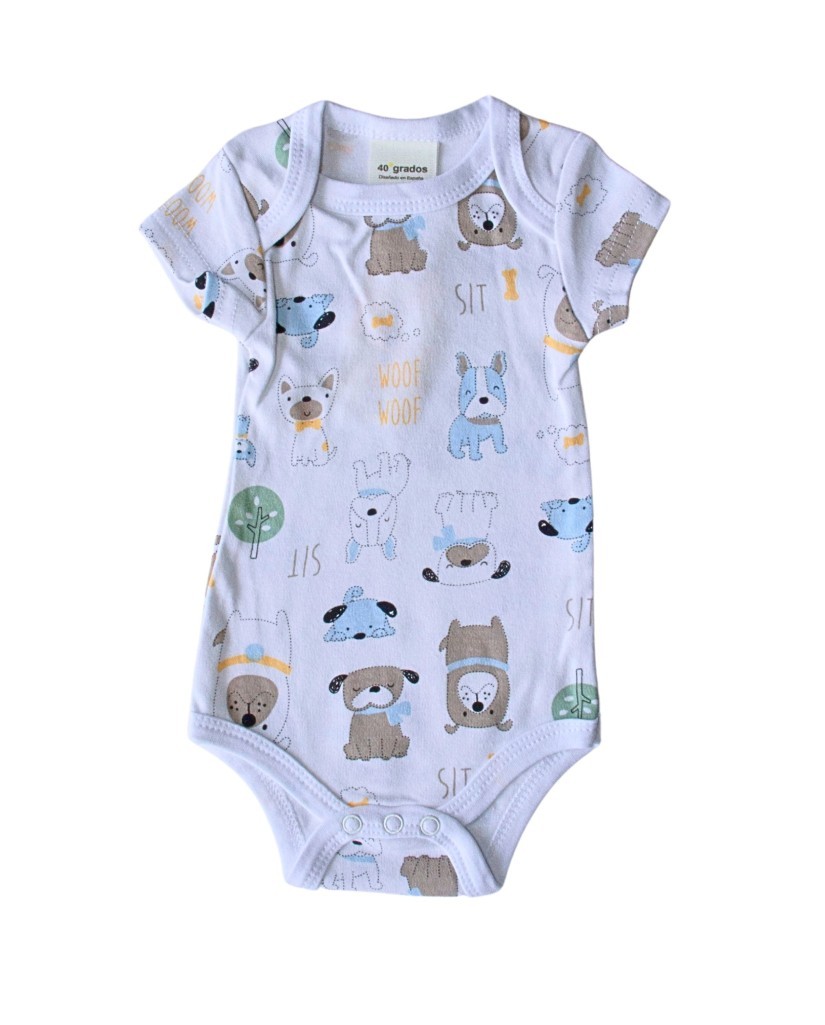DXB-S-504 Body bebé manga corta perritos
