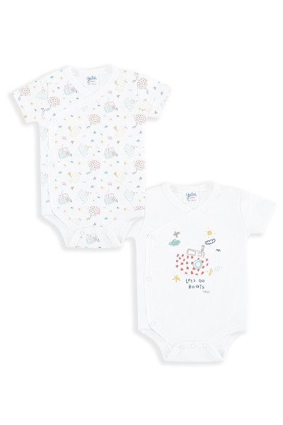 23110054 Pack 2 bodys niño manga corta Let's go boats