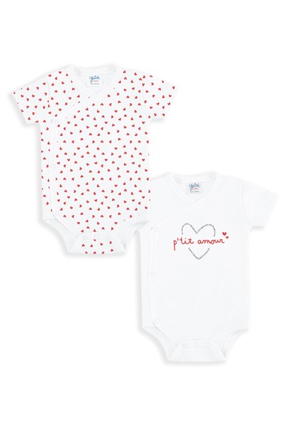 23110055 Pack dos bodys manga corta niña Petite Amour