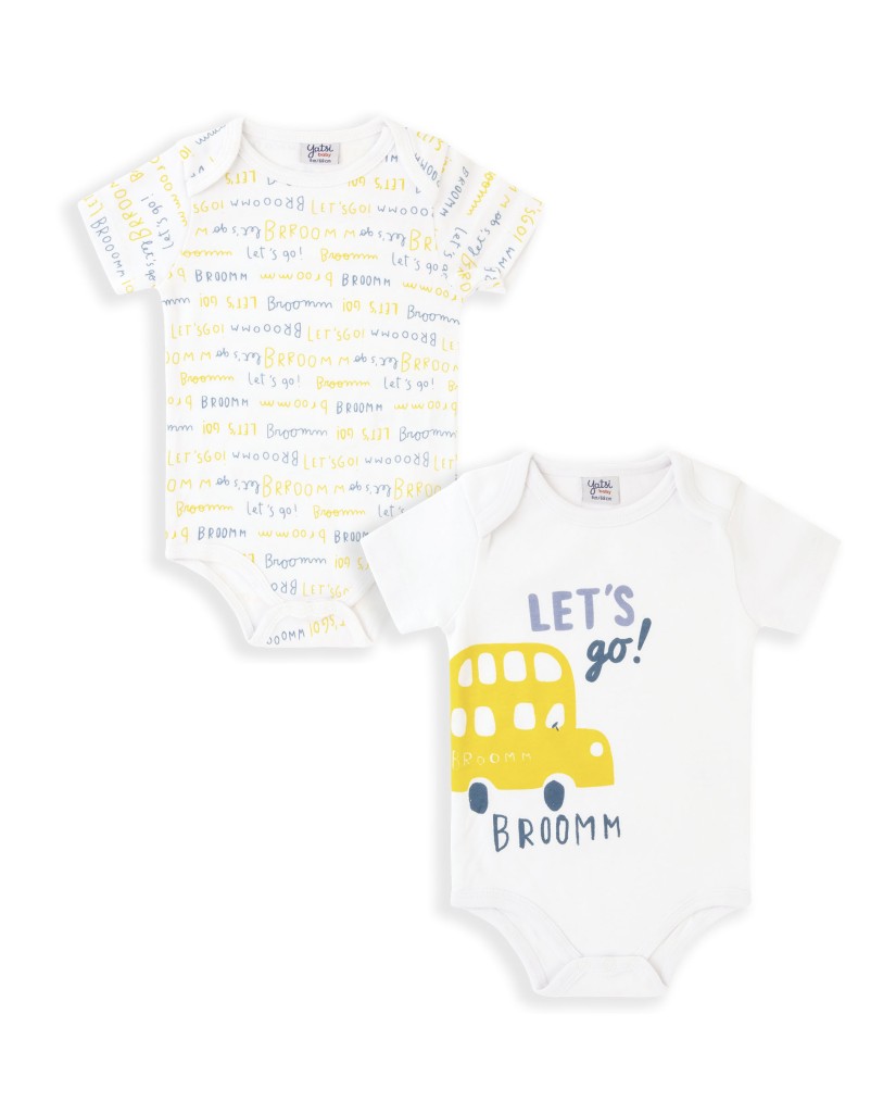 23110063 Pack 2 bodys niño manga corta Let's gor Broomm