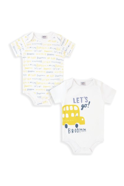 23110063 Pack 2 bodys niño manga corta Let's gor Broomm