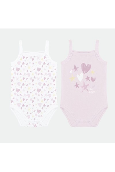 23110073Pack 2 bodys niña tirantes corazones
