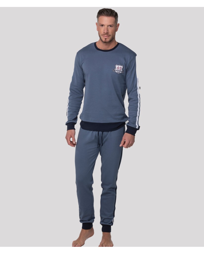 A0CHG PIJAMA HOMBRE ALGODÓN ABANDERADO