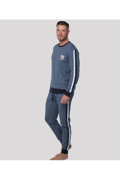 A0CHG PIJAMA HOMBRE ALGODÓN ABANDERADO