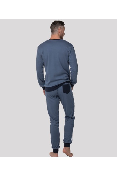 A0CHG PIJAMA HOMBRE ALGODÓN ABANDERADO