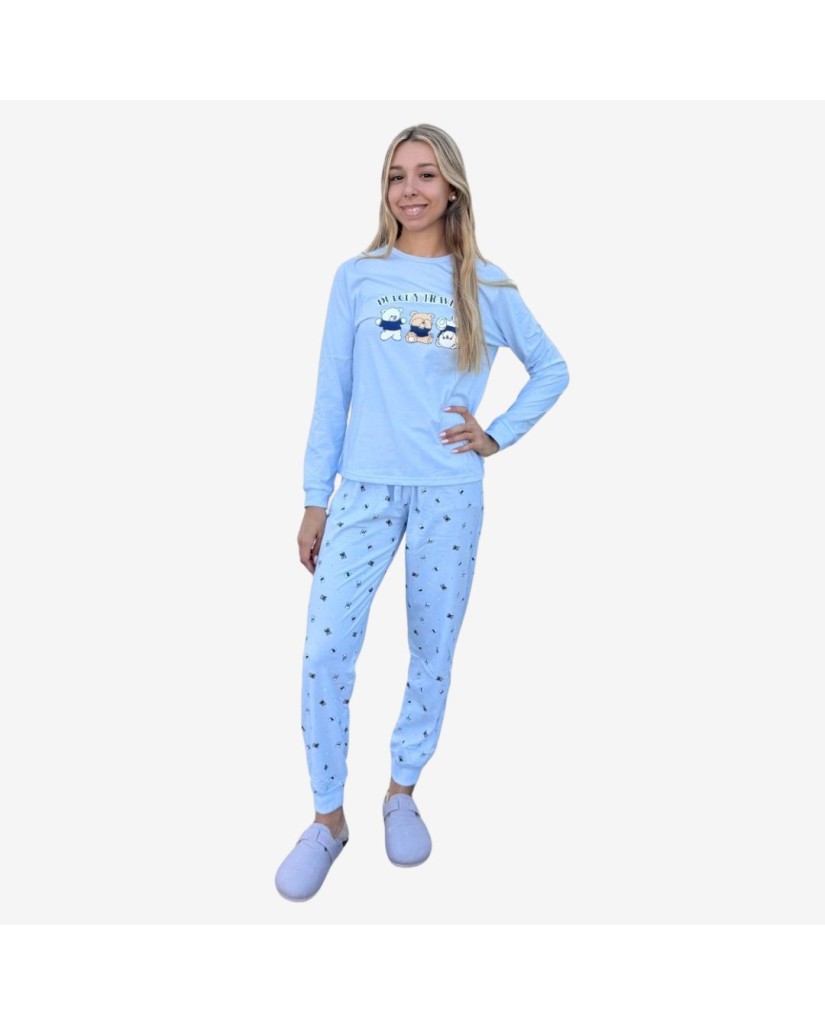 D112 PIJAMA ALGODÓN FINO MUJER OSITOS