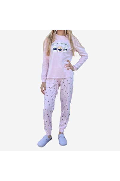 D112 PIJAMA ALGODÓN FINO MUJER OSITOS