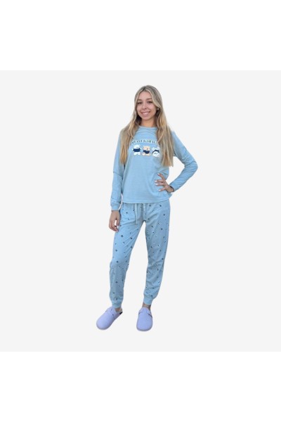 D112 PIJAMA ALGODÓN FINO MUJER OSITOS