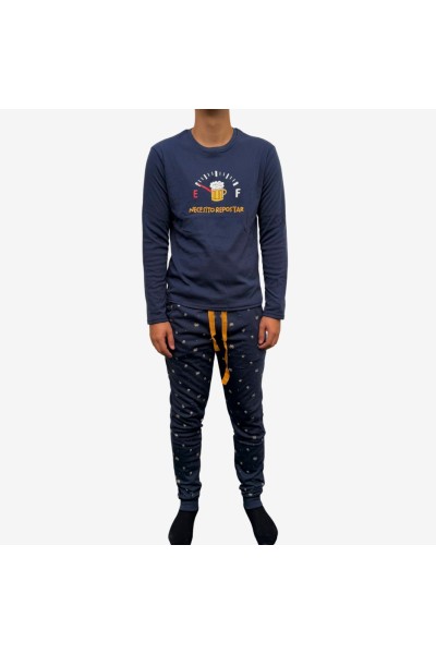 G317 PIJAMA HOMBRE ALGODÓN CERVEZA-Little Unicorn