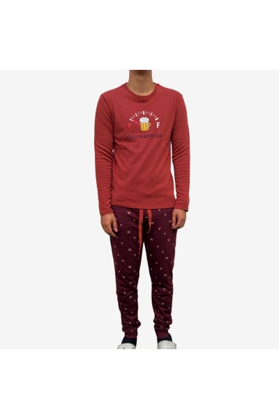 G317 PIJAMA HOMBRE ALGODÓN CERVEZA-Little Unicorn