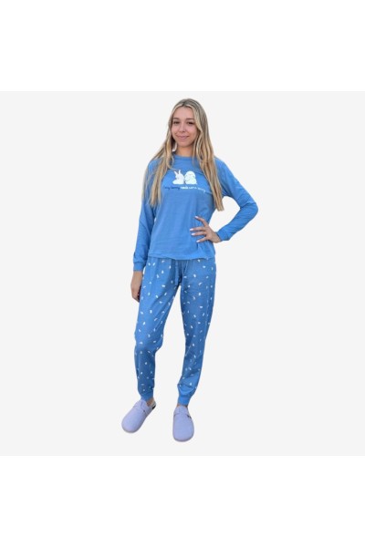 D114 PIJAMA ALGODÓN FINO MUJER Conejos