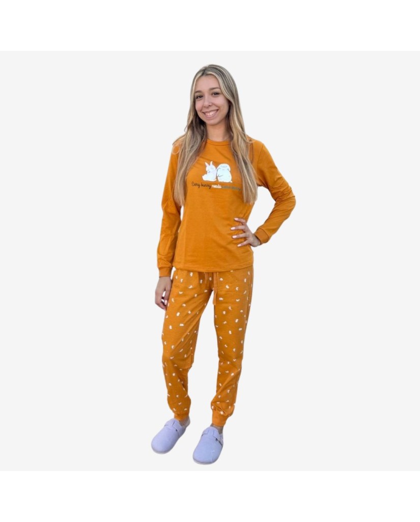 D114 PIJAMA ALGODÓN FINO MUJER Conejos