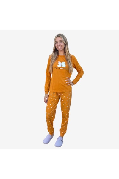 D114 PIJAMA ALGODÓN FINO MUJER Conejos